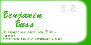 benjamin buss business card